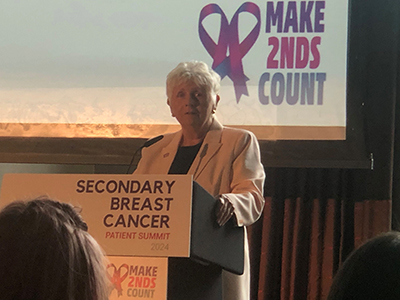 Professor Fallowfield at the Secondary Breast Cancer Summit